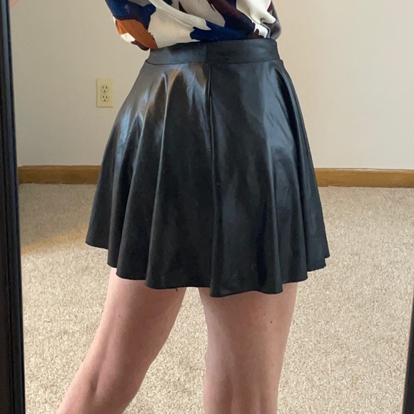 Bohocotol Skirts 424 Silky Leatherlook Rave Costume Mini Skirt